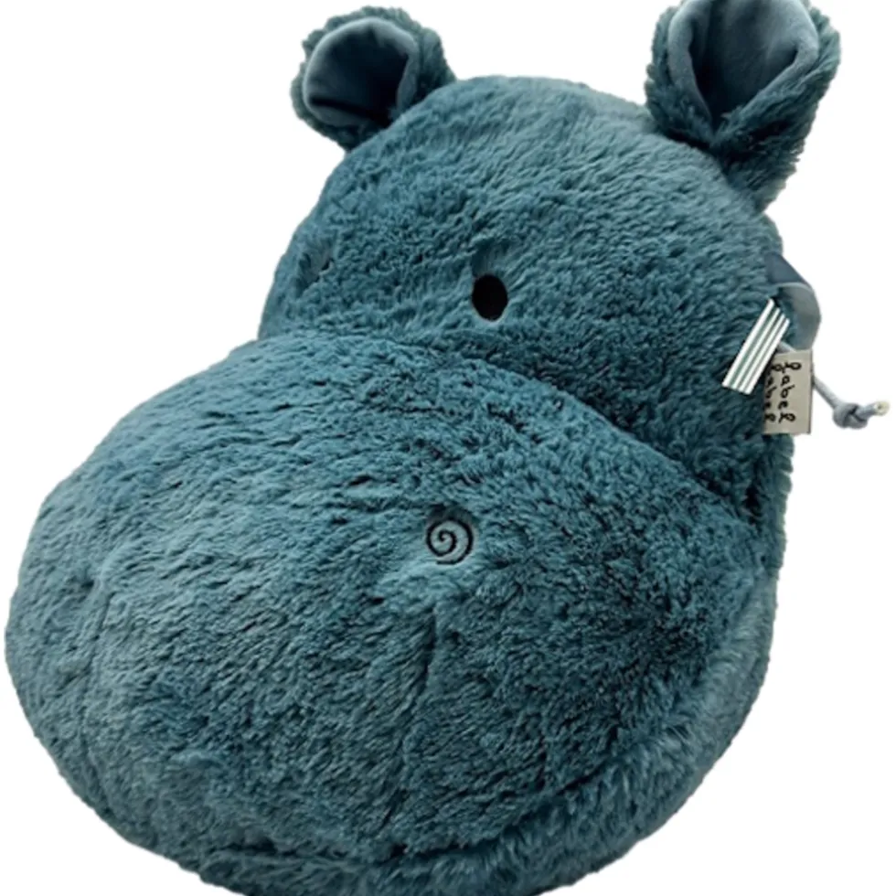 Label Label Hippo Harvey Blauw Muurdecoratie