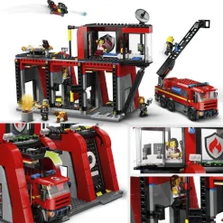 LEGO City 60414 Brandweerkazerne en Brandweerauto