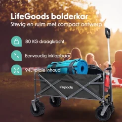 LifeGoods Opvouwbare Bolderkar