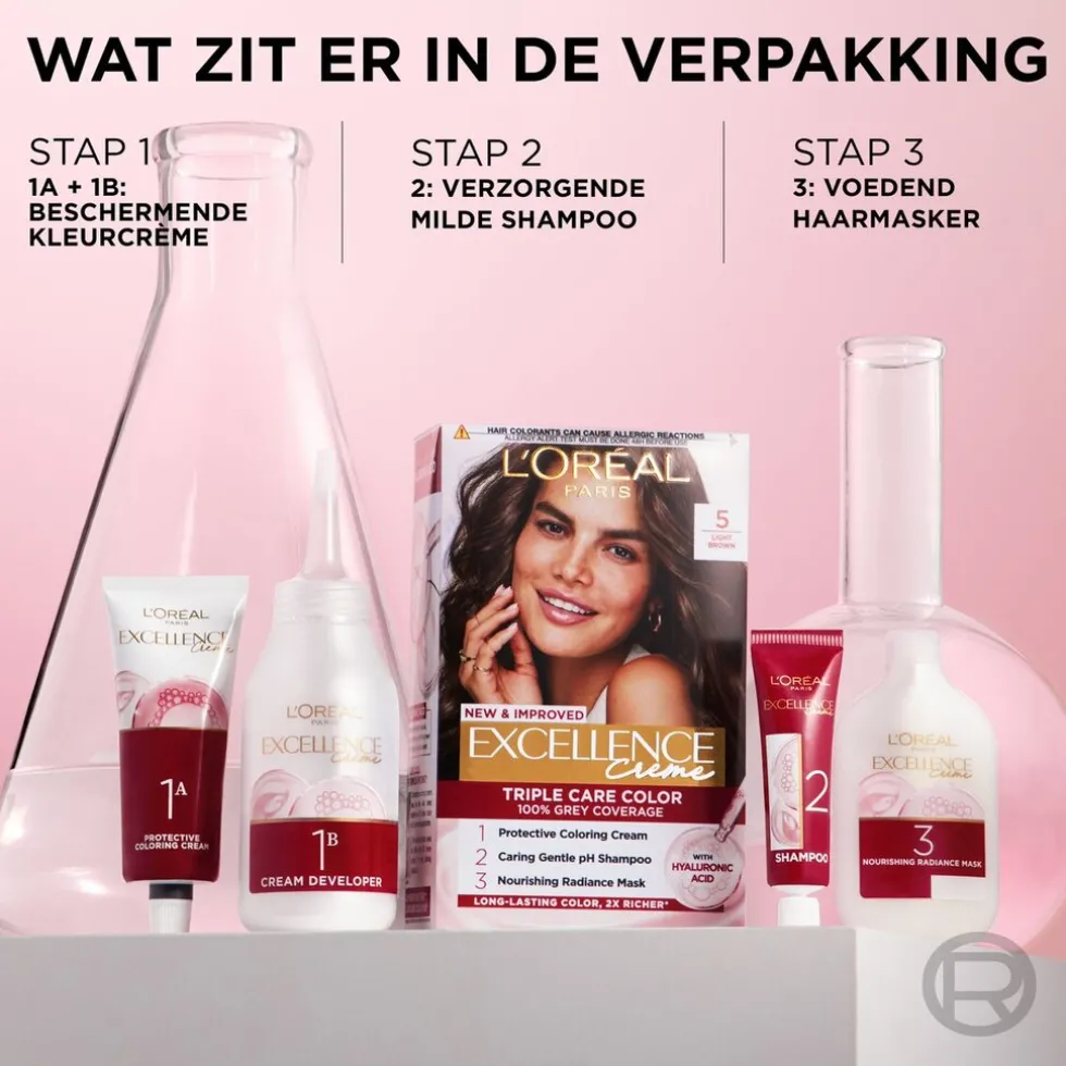 L'Oréal Paris Excellence Crème 5.3 Goud Lichtbruin Permanente Haarverf