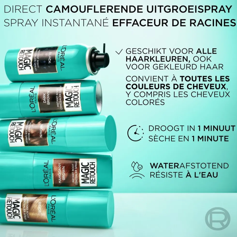 L'Oréal Paris Magic Retouch Donkerbruin Camouflerende Uitgroeispray