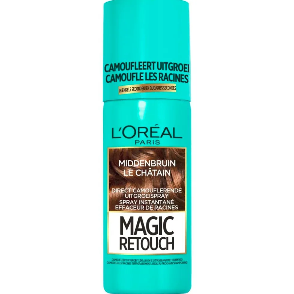 L'Oréal Paris Magic Retouch Middenbruin Camouflerende Uitgroeispray