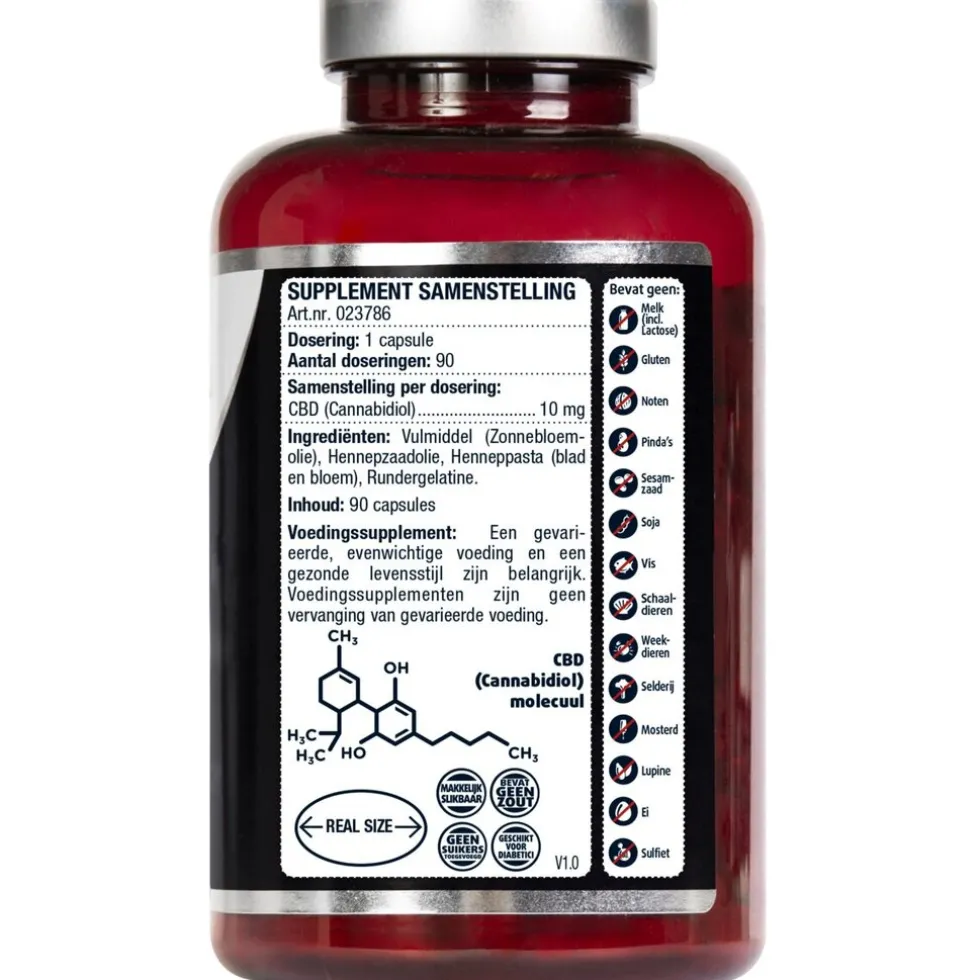 Lucovitaal CBD 10mg Cannabidiol Capsules