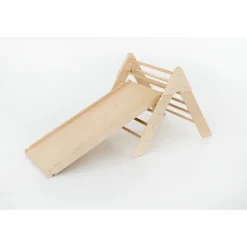 Luna Toys Naturel ECO Houten Klimrek met Glijbaan