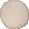MamaLoes Soft Cotton Ruffle Ecru 90 cm Rond Boxkleed
