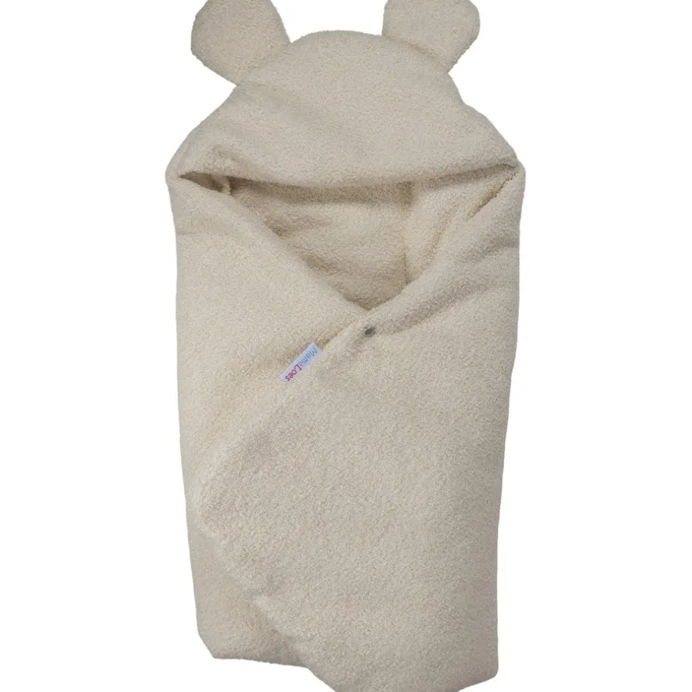 MamaLoes Teddy Boucle Naturel Multifunctioneel Wikkeldeken