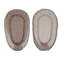 MamaLoes Teddy Boucle Nougat Omkeerbaar Babynest