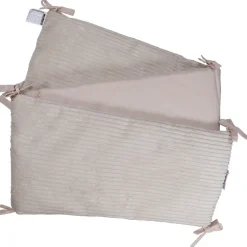 MamaLoes Velours Rib Beige 30 x 180 cm Bedbumper