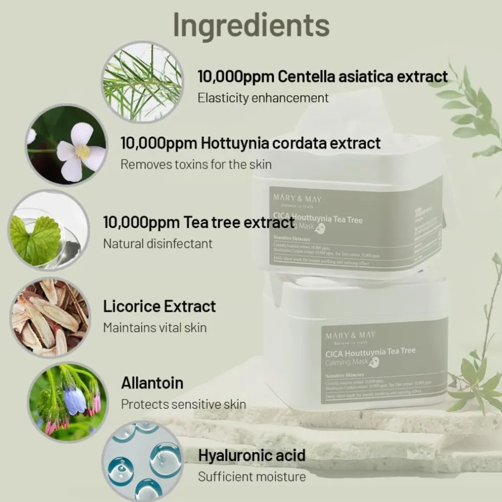 Mary & May CICA Houttuynia Tea Tree Calming Mask
