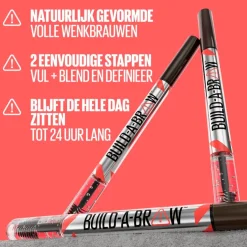 Maybelline New York Build-A-Brow 250 Blonde Wenkbrauwpotlood en -Gel