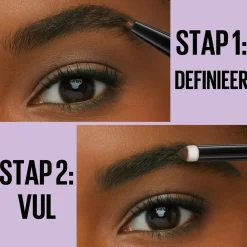 Maybelline New York Express Brow Duo 04 Dark Brown Wenkbrauwpotlood