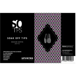 NailPerfect UPVOTED Soak Off Tips Medium Coffin