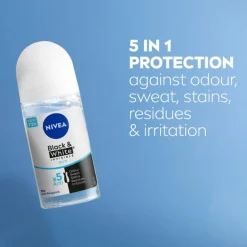 NIVEA Black & White Invisible Pure Antitranspirant Roller