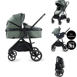 Novi Jaxx V2 4-in-1 Kinderwagen met Autostoel en Isofixbase