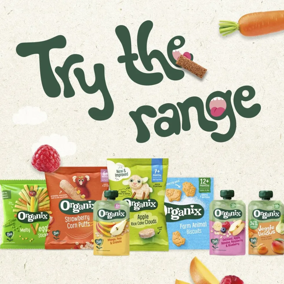 Organix Bio Peer & Framboos 6+M Knijpfruit