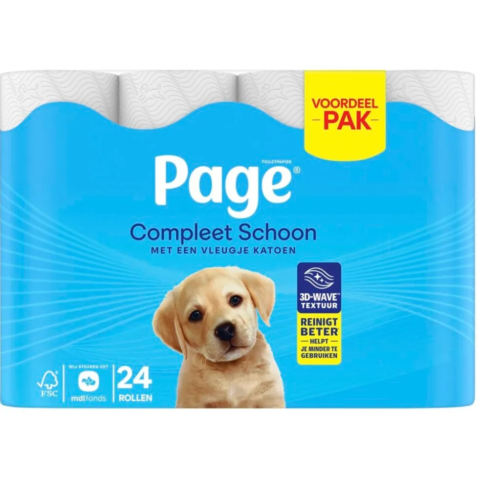 Page Compleet Schoon Toiletpapier