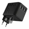 Rolling Square Travel Adapter Quick Charge Universele Wereldstekker Zwart