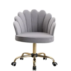 Russle Velvet Schelp Bureaustoel