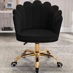Russle Velvet Schelp Bureaustoel