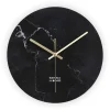 SensaHome Glazen Wandklok 30cm Minimalistische Marmeren Design met Stille uurwerk