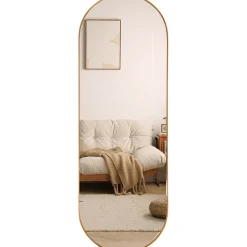 SensaHome Oval Wandspiegel met Metalen Rand Minimalistisch Design