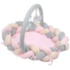 Sevibaby Roze 3-in-1 Braided Bedbumper en Babynest