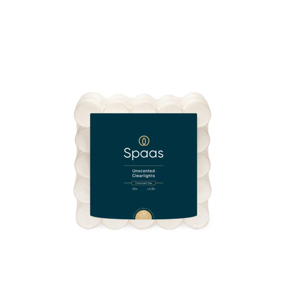 Spaas Clearlights Theelichten Wit 4,5u Ø3,8cm 3 x 50 Stuks