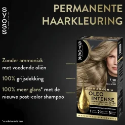 Syoss Oleo Intense 7-58 Cool Beige Blond Haarkleuring
