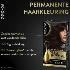 Syoss Oleo Intense 3-22 Warm Donker Bordeaux Haarkleuring