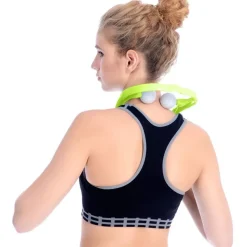 UNIQ Nek‑ & Schoudermassager – Handmatige Triggerpoint Roller, Verstelbaar, Groen