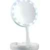 UNIQ Opvouwbare Led Make-up Make-upspiegel en 10x Vergroting