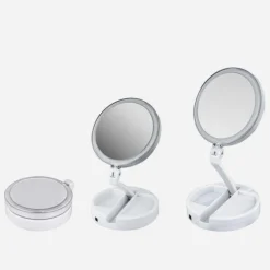 UNIQ Opvouwbare Led Make-up Make-upspiegel en 10x Vergroting