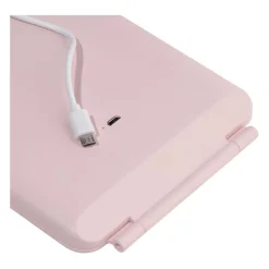 UNIQ Opvouwbare LED Make‑upspiegel (USB oplaadbaar) – Reisspiegel met 3 Lichtstanden, Roze