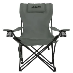 VirtuFit Opvouwbare Camping Stoel met Voetsteun