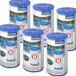 Zwembad filters 6 stuks voor Intex type B pomp
